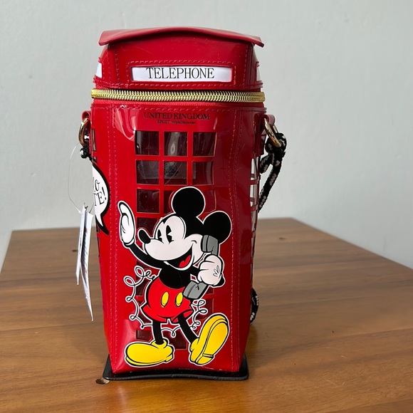 Disney Handbags - NEW Disney Epcot United Kingdom Telephone Booth Mickey/Minnie Crossbody